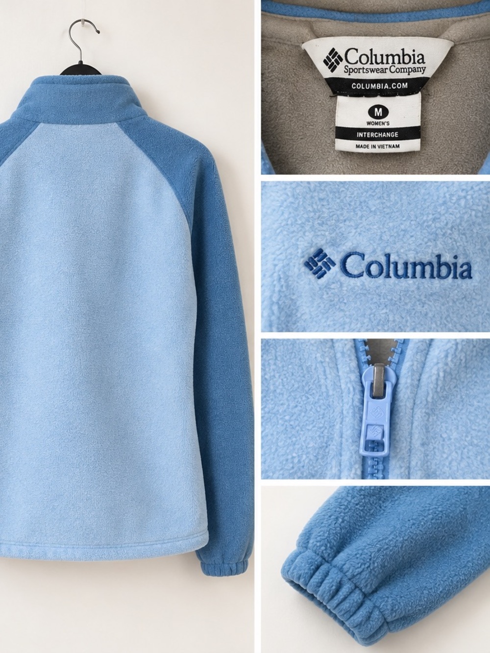 Columbia interchange Fleece Full Zip ladies
medium. Length 24”, sleeve 22”